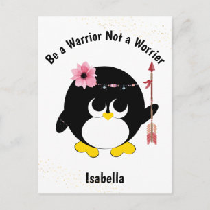 Postal Guerrero Pingüino no es un Preocupón Personalizado