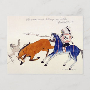 Postal Guerrero sioux Aintka Mato rival rebelde
