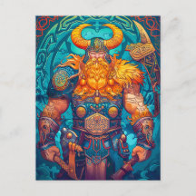 Guerrero vikingo con hacha Mitología nórdica Cómic