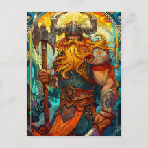 Guerrero vikingo con hacha Mitología nórdica Cómic