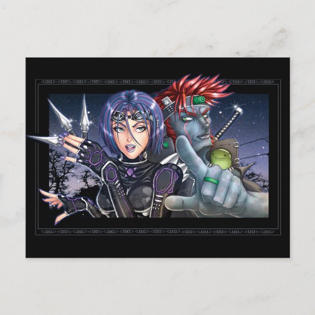 Postal Guerreros de Manga (Anverso)