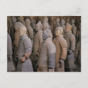 Postal Guerreros de Terra Cotta en el emperador Qin Shihu