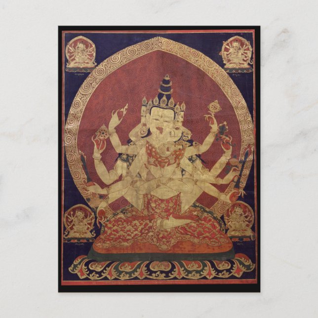 Postal Guhyasamaja La deidad budista tibetana (Anverso)
