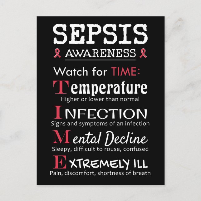 Postal Guía de Sepsis Awareness Watch (Anverso)