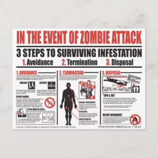 Postal Guía de supervivencia de zombis - Más allá de esta
