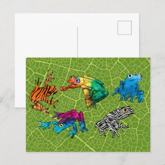 Postal Guía definitiva de rana - Seis ranas arco iris