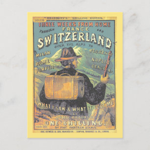 Postal Guía turística de la época de Suiza y los Alpes