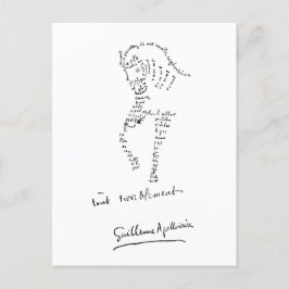 Postal Guillaume Apollinaire, Calligramme Cheval
