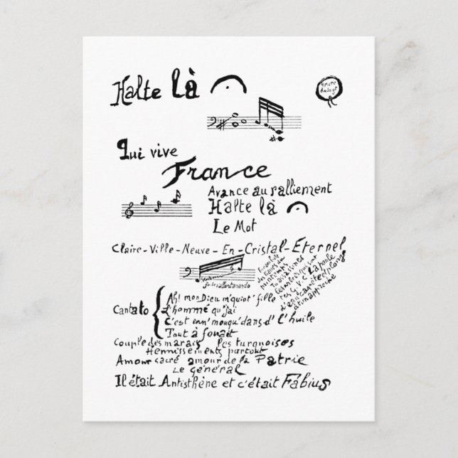 Postal Guillaume Apollinaire, Venu de Dieuze (Anverso)