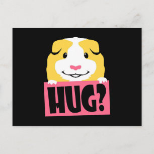 Postal Guinea Pig Hug Cavy Gracioso cerdo guineano Ma