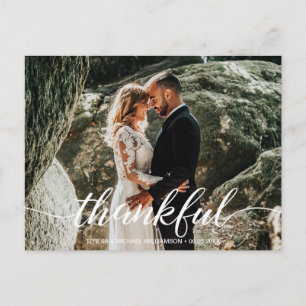 Postal Guión Agradecido Boda Boho Gracias