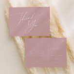 Postal Guión caprichoso | Dusty Rosa Boda Gracias<br><div class="desc">Presentamos nuestro impresionante guión caprichoso | rosa polvoriento boda gracias postcard perfecto para su sencilla y moderna celebración de primavera boho. Nuestro elegante diseño incluye una vibrante paleta de colores pastel y luminosa con un guión de caligrafía de moda vintage. Ya sea que prefiera un estilo minimalista o clásico, nuestro...</div>