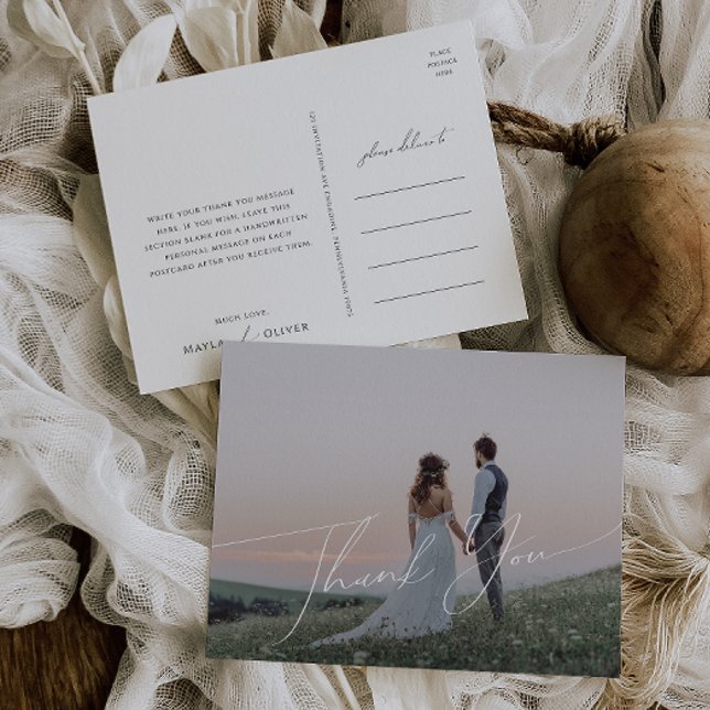 Postal Guión caprichoso Foto horizontal Gracias (Subido por el creador)