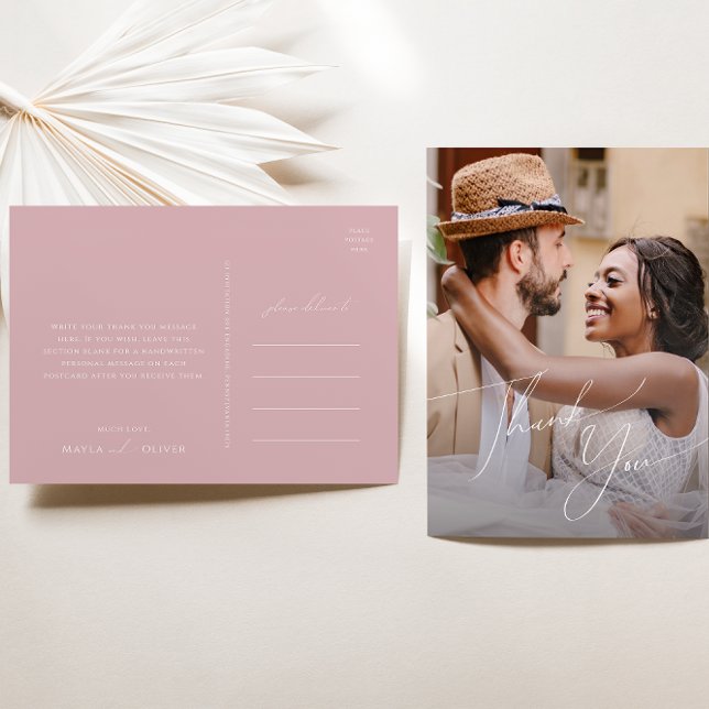 Postal Guión caprichoso | Rosa Boda Fotográfico Gracias (Subido por el creador)
