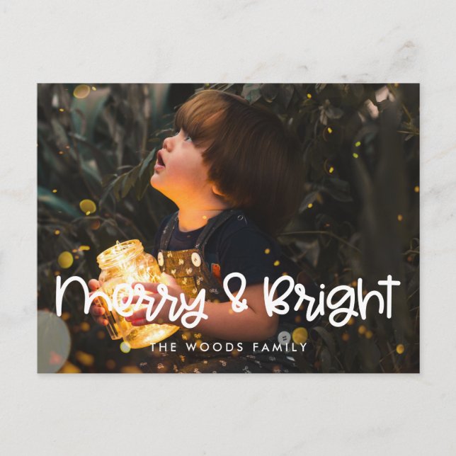 Postal Guión curado Fotos de feriado y feriado brillante (Anverso)