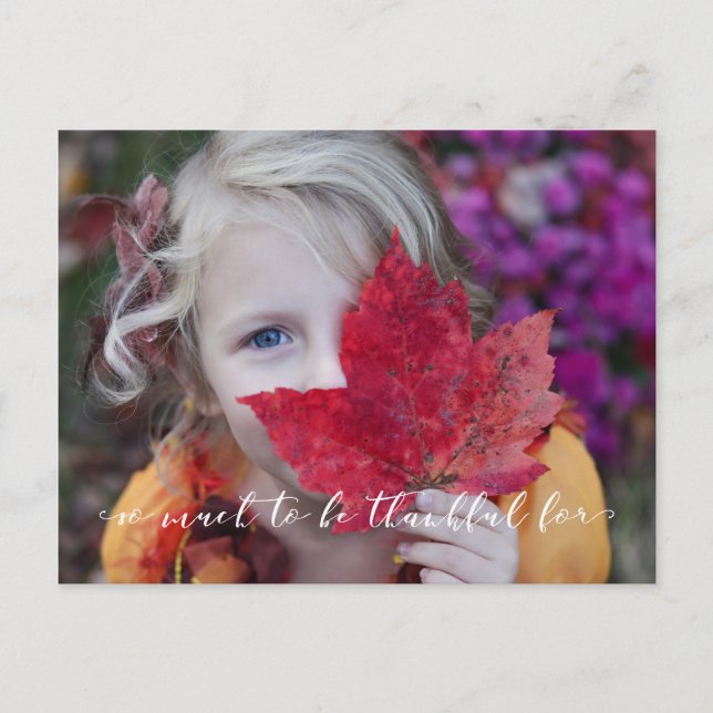 Postal Guión de caligrafía de plantilla de fotografía agr (Anverso)