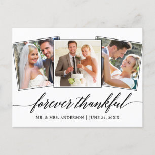 Postal Guión de caligrafía moderno 3 foto para siempre ag