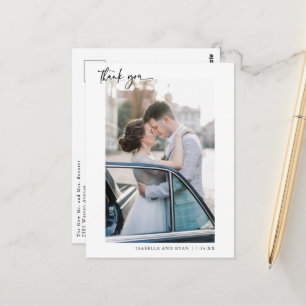 Postal Guión de Caligrafía Romántica para Foto de Boda Ag