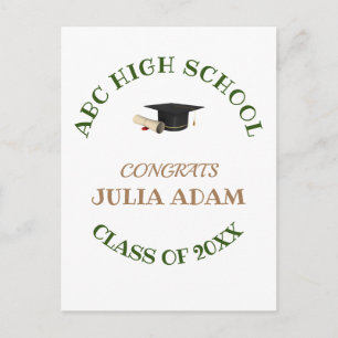 Postal Guión de celebración de graduación de secundaria p