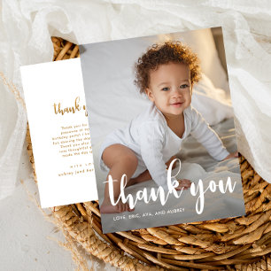 Postal Guión de cumpleaños Un niño fotográfico Gracias