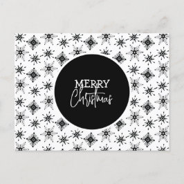 Postal Guión de Feliz Navidad Patrón de Copos de Nieve Ne