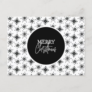 Postal Guión de Feliz Navidad Patrón de Copos de Nieve Ne