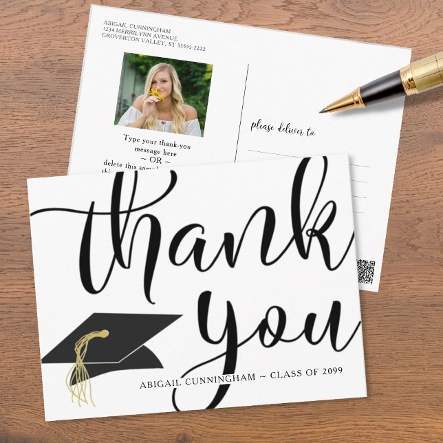 Postal Guión de Graduación Foto de Agradecimiento (Subido por el creador)