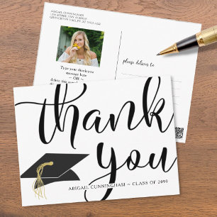 Postal Guión de graduación Gracias Foto
