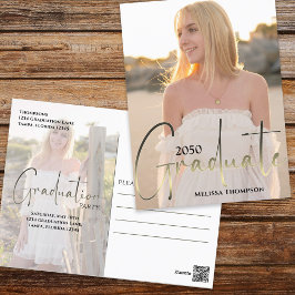 Postal Guión de graduado de oro Negro Dos Presupuesto de 