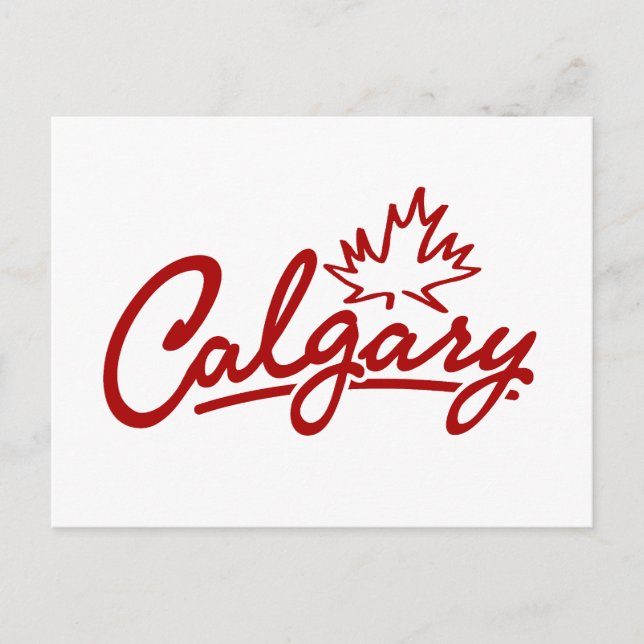 Postal Guión de hoja de Calgary (Anverso)