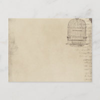 Guión de jaula de pájaro vintage