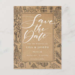 Postal Guión de Kraft rústico de bosque de Woodland Guard