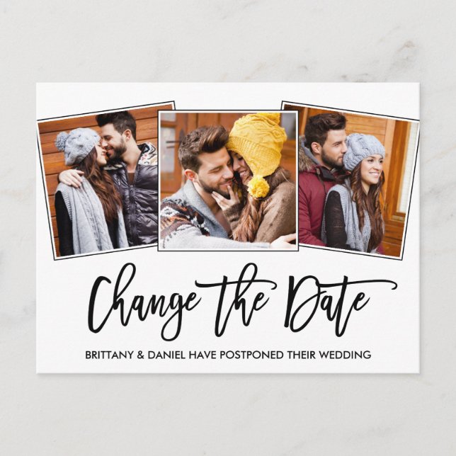 Postal Guión De Pincel Cambiar La Foto De Fecha 3 (Anverso)