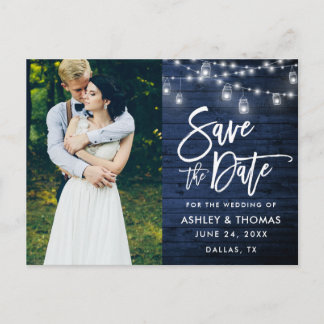 Postal Guión De Pincel De Las Luces De La Jara De Madera