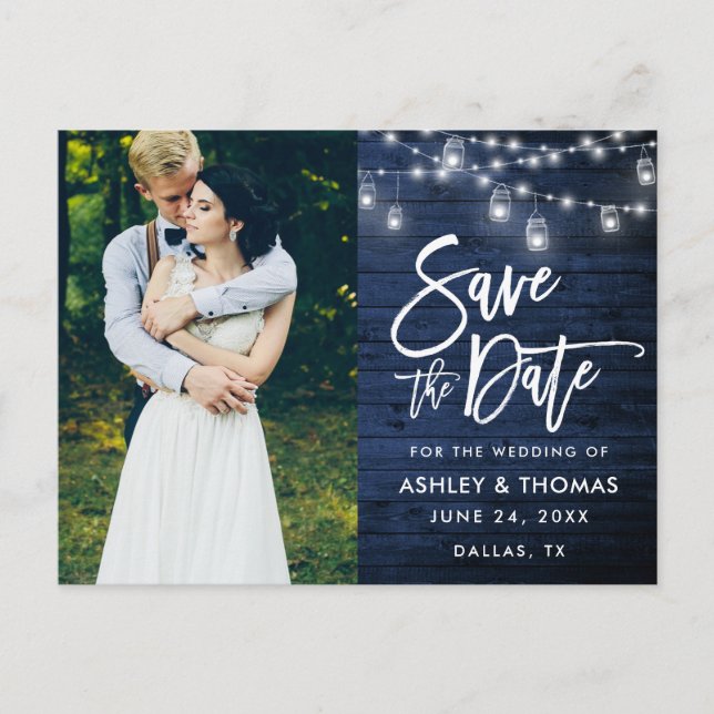 Postal Guión De Pincel De Las Luces De La Jara De Madera  (Anverso)