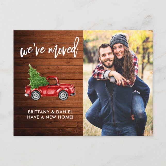 Postal Guión de pincel Foto Dirección Rustica Cambio Cami (Anverso)