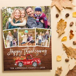 Postal Guión del Cepillo de Madera Camión Rojo Día de Acc