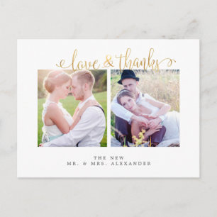 Postal Guión Divertido/de Agradecimiento para Bodas de Pi