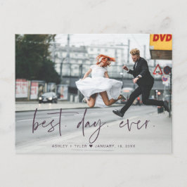 Postal Guión elegante | Foto Boda Gracias