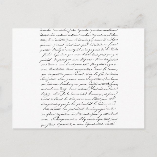 Postal Guión francés de París (Anverso)