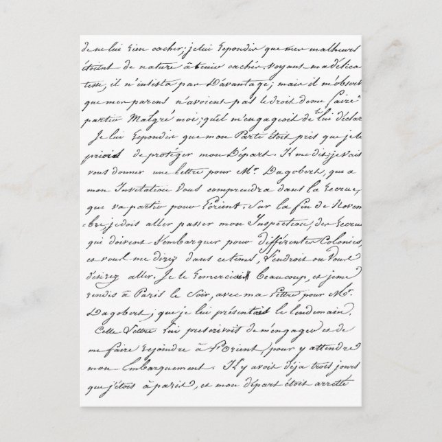 Postal Guión francés de París (Anverso)