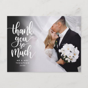 Postal Guión Gracias Muchísimas Bodas Foto Gracias