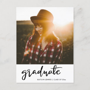Postal Guión moderno de la fiesta de graduación Guardar l