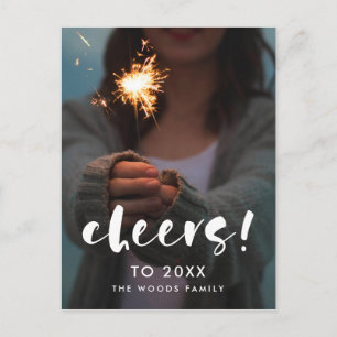 Postal Guión moderno Feliz 2027 foto de Año Nuevo