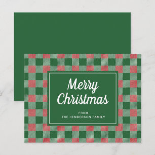 Postal Guión navideño de ferry verde verde festivo