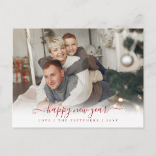 Postal Guión simple Feliz Año Nuevo