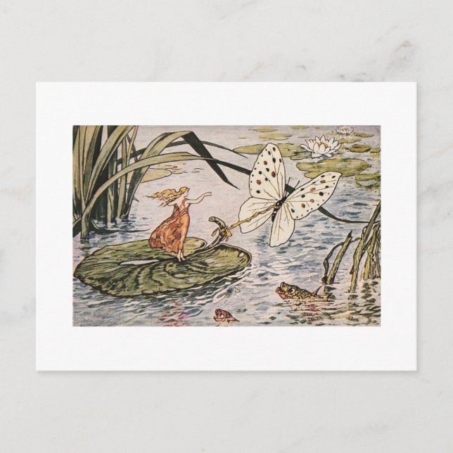 Postal Guión Thumbelina del vintage (Anverso)