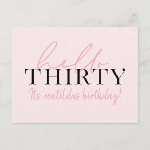 Postal Guión y cumpleaños geométrico 30