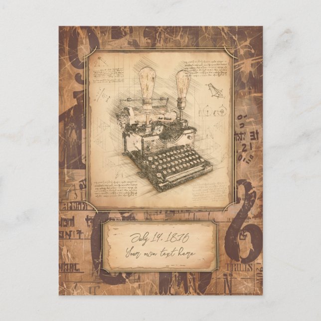 Postal Guionista / Guionista Regalo de arte vintage (Anverso)