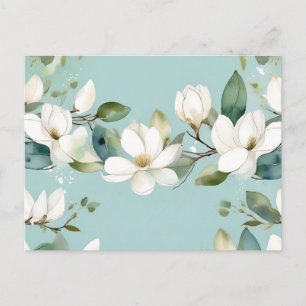 Postal Guirnalda elegante de magnolia y follaje